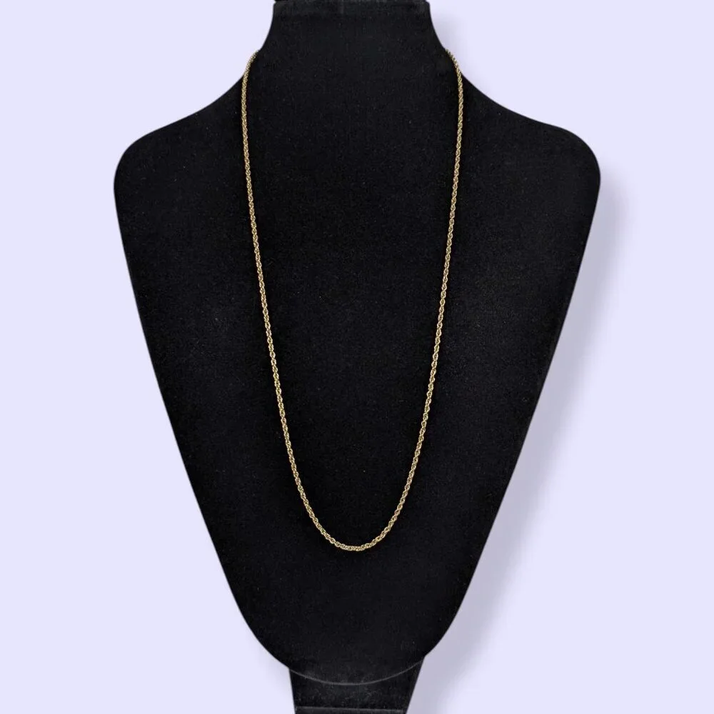 V. Dainty Rope Chain Necklace - Picture 3 of 5